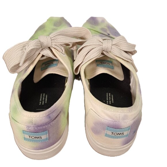 Toms Lug Shoes Women 11 Multi Color Canvas Sneakers Lace Up Platform - Picture 11 of 16
